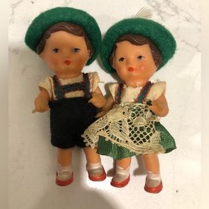 Vintage Oktoberfest Kids Solid Rubber Bodies. Great Costumes Approx 2”
